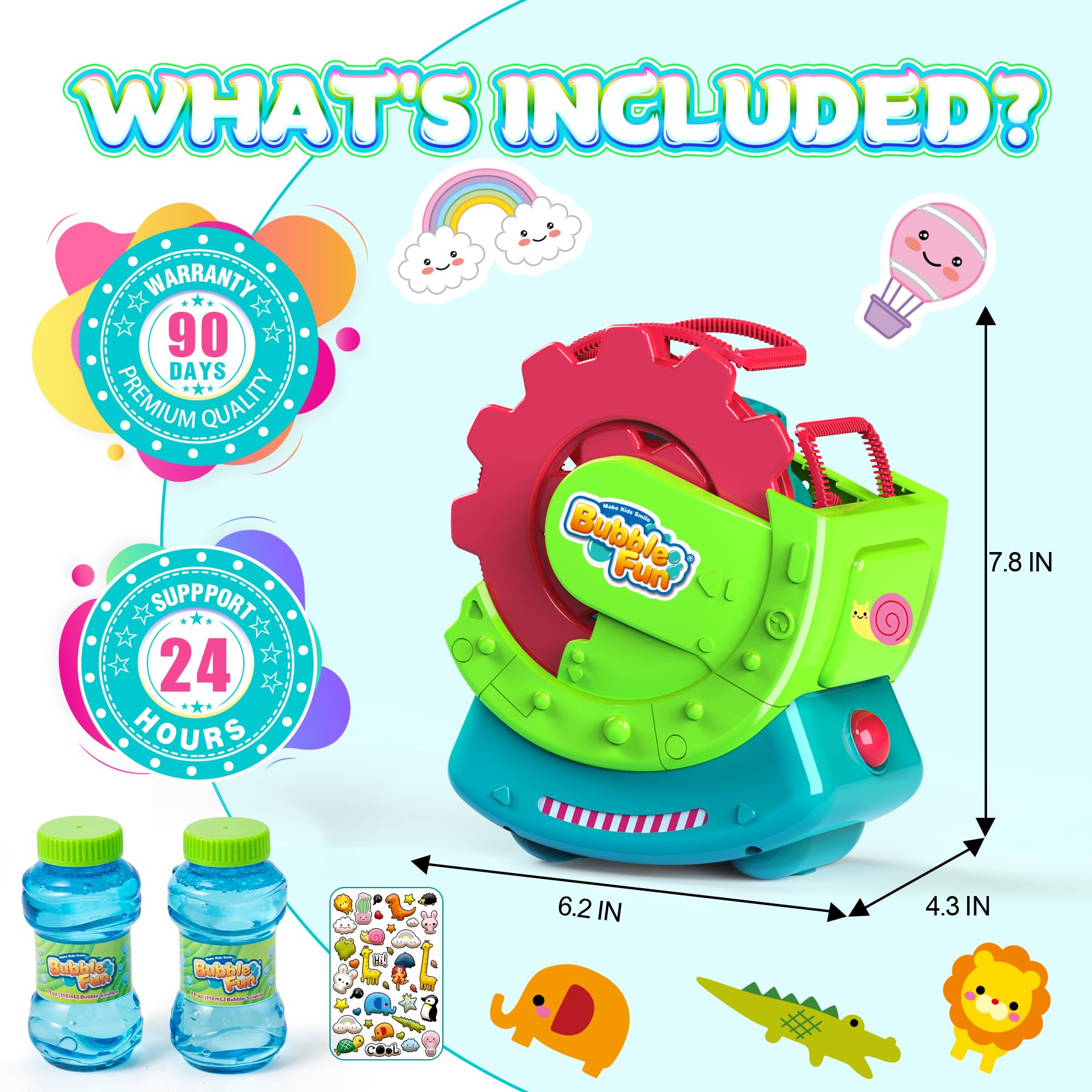 Bubble Fun 8oz pre-mixed solution bottle ready to pour for hassle-free play