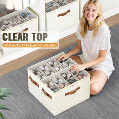 Budding Joy adjustable divider detail showing customizable compartments for various shoes
