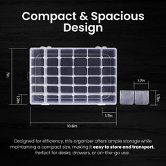 Budreu open box overhead showing 36 compartments and instant content visibility benefit