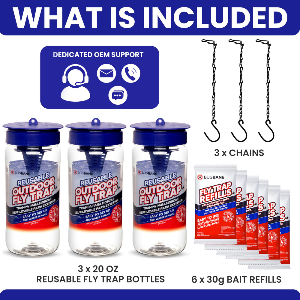 BugBane hanging chain and hook hardware ready for easy outdoor installation