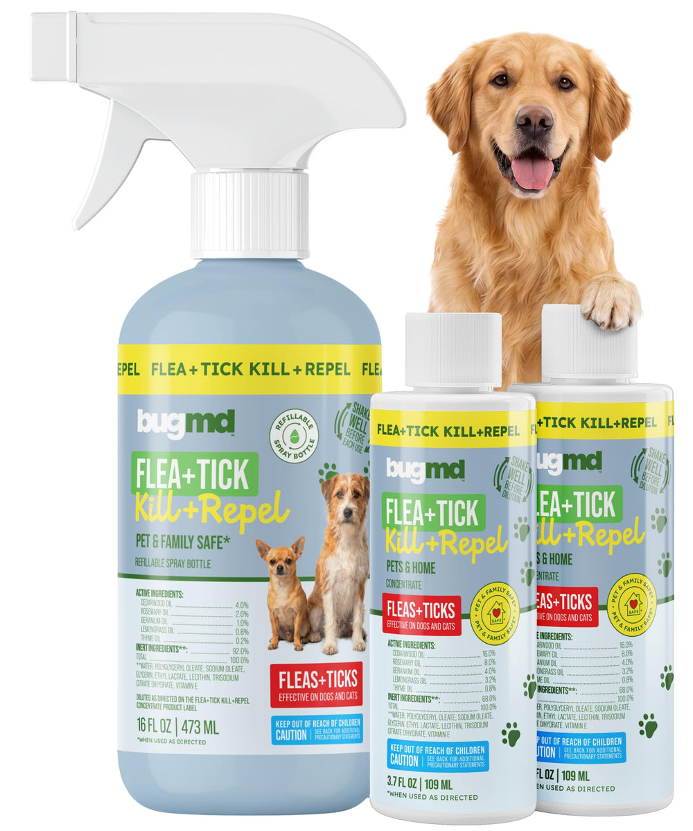 BugMD front packaging spray bottle showing full kit benefits