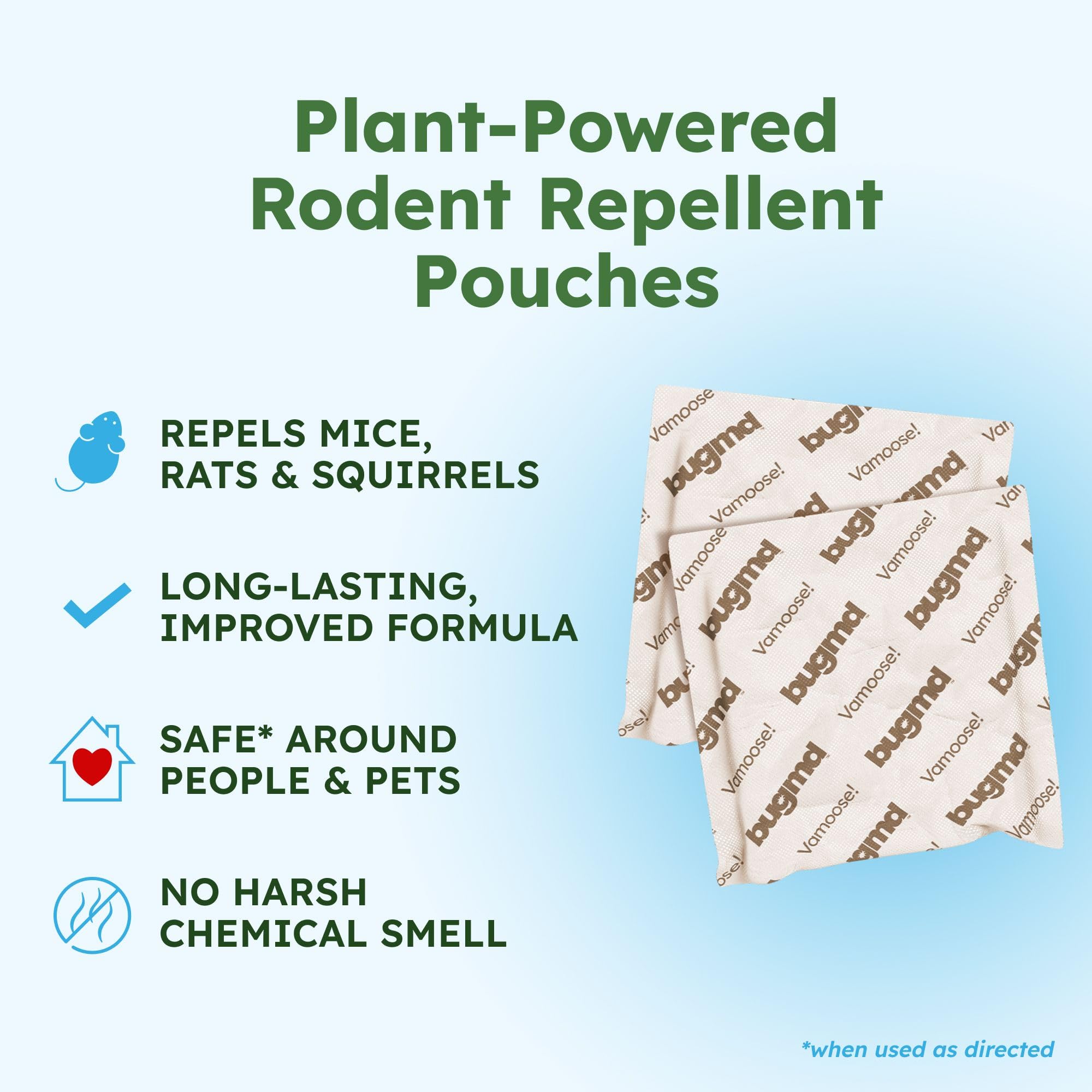 BugMD pouch in kitchen pantry lifestyle shot showing safe, non-toxic protection for food storage