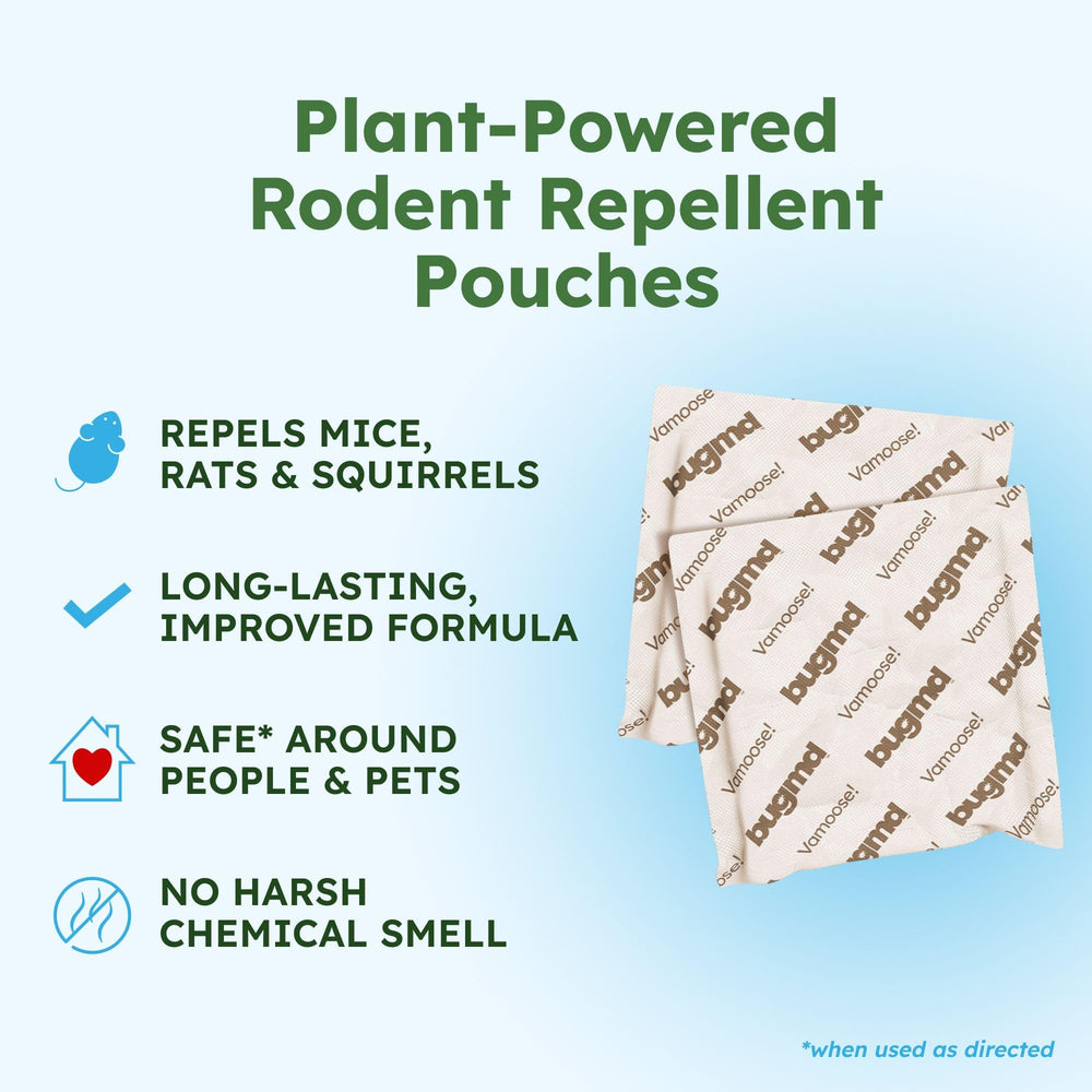 BugMD pouch in kitchen pantry lifestyle shot showing safe, non-toxic protection for food storage