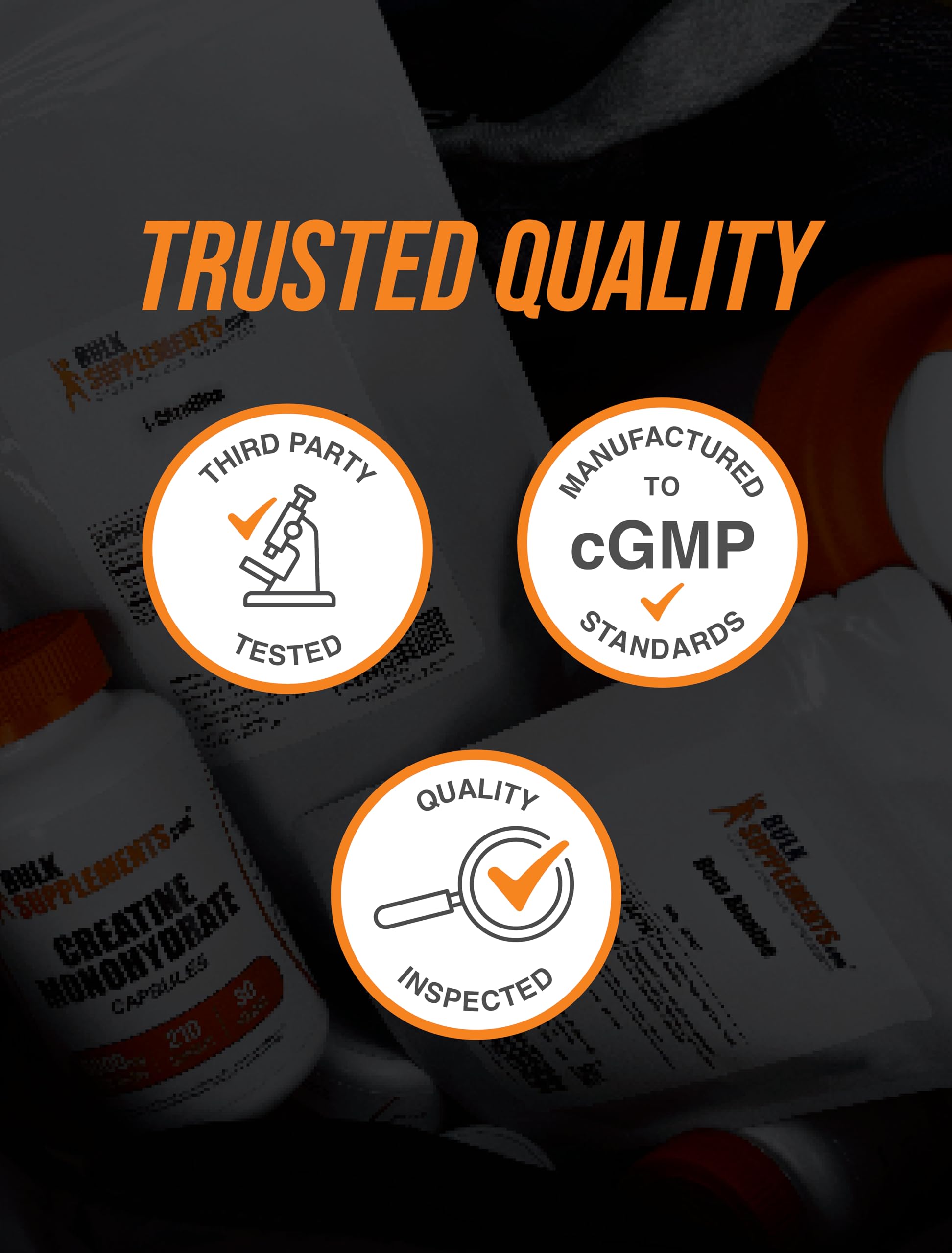 BulkSupplements label close-up highlighting organic ingredient and quality assurance