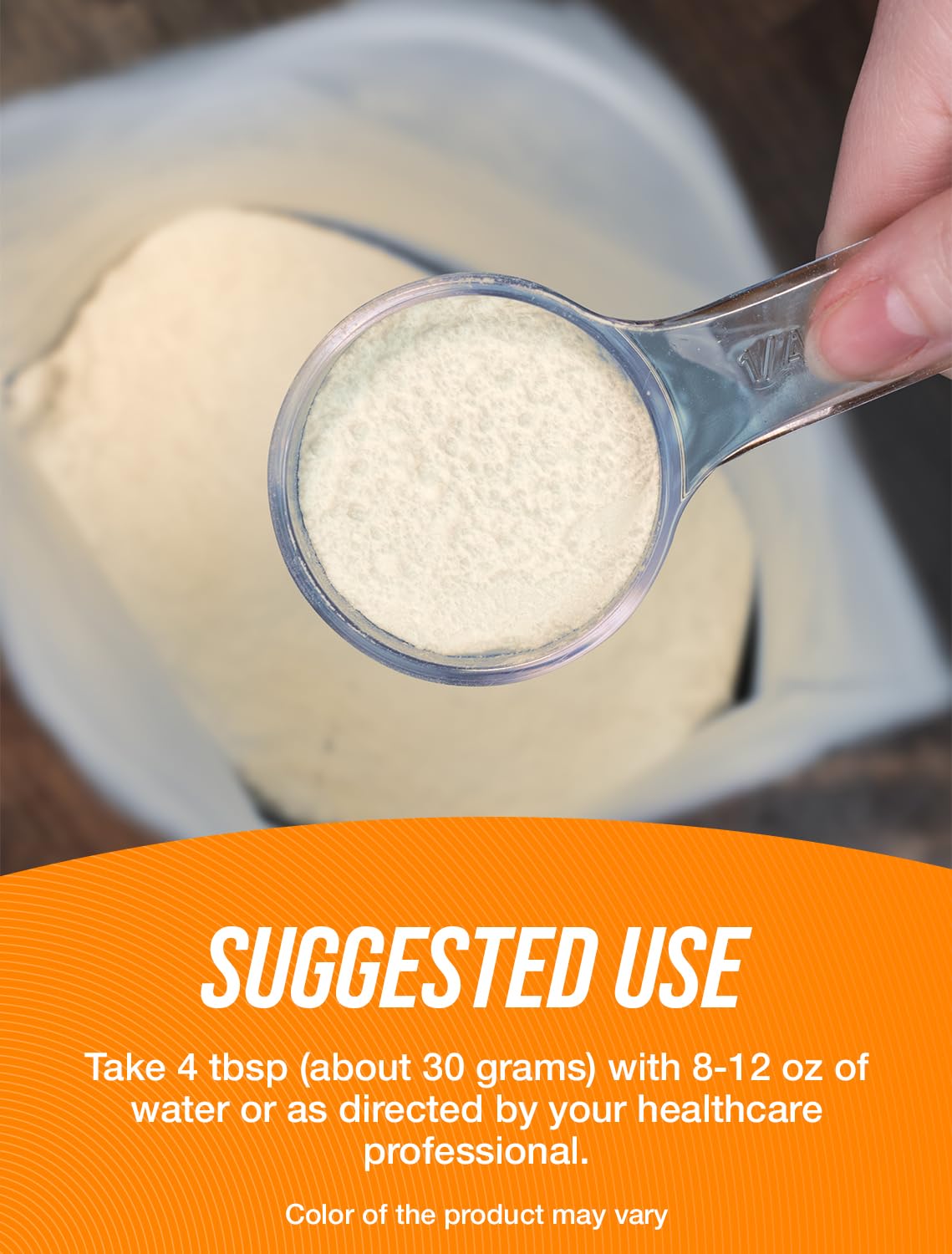 BulkSupplements scoop on scale showing serving size accuracy and portion control