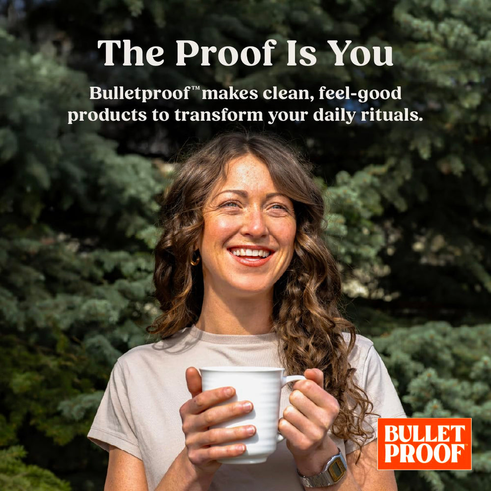 Detailed shot of Bulletproof nutrition label and ingredient purity