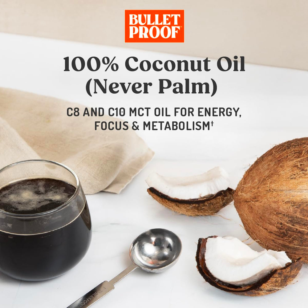 Spoon with Bulletproof oil showing smooth texture and neutral taste