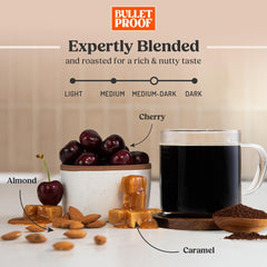 Bulletproof close-up of whole beans highlighting roast and freshness for aroma retention