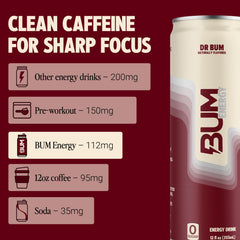 Open Bum can top with visible carbonation conveying refreshing fizz