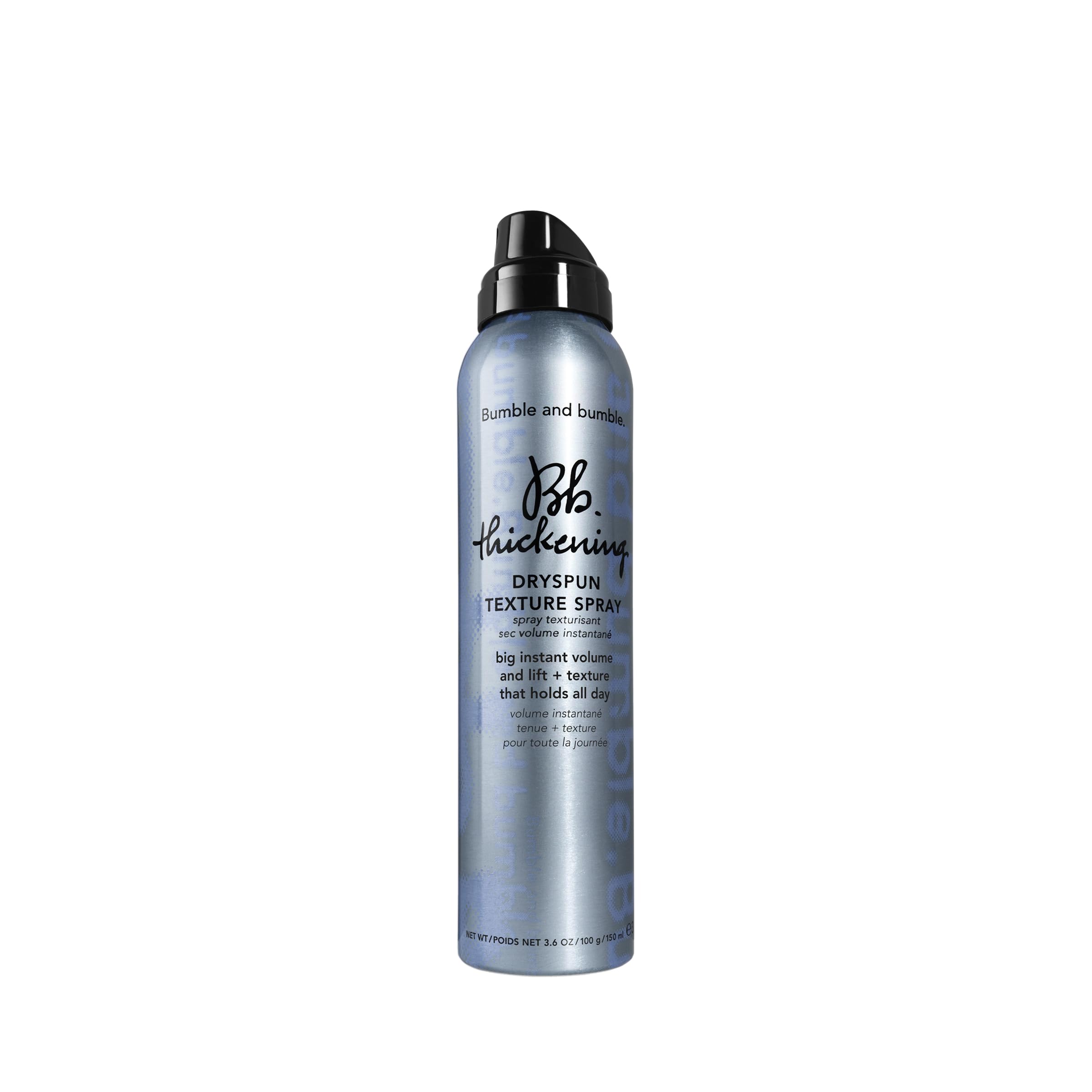 Bumble and bumble front packaging showing product and volume benefit