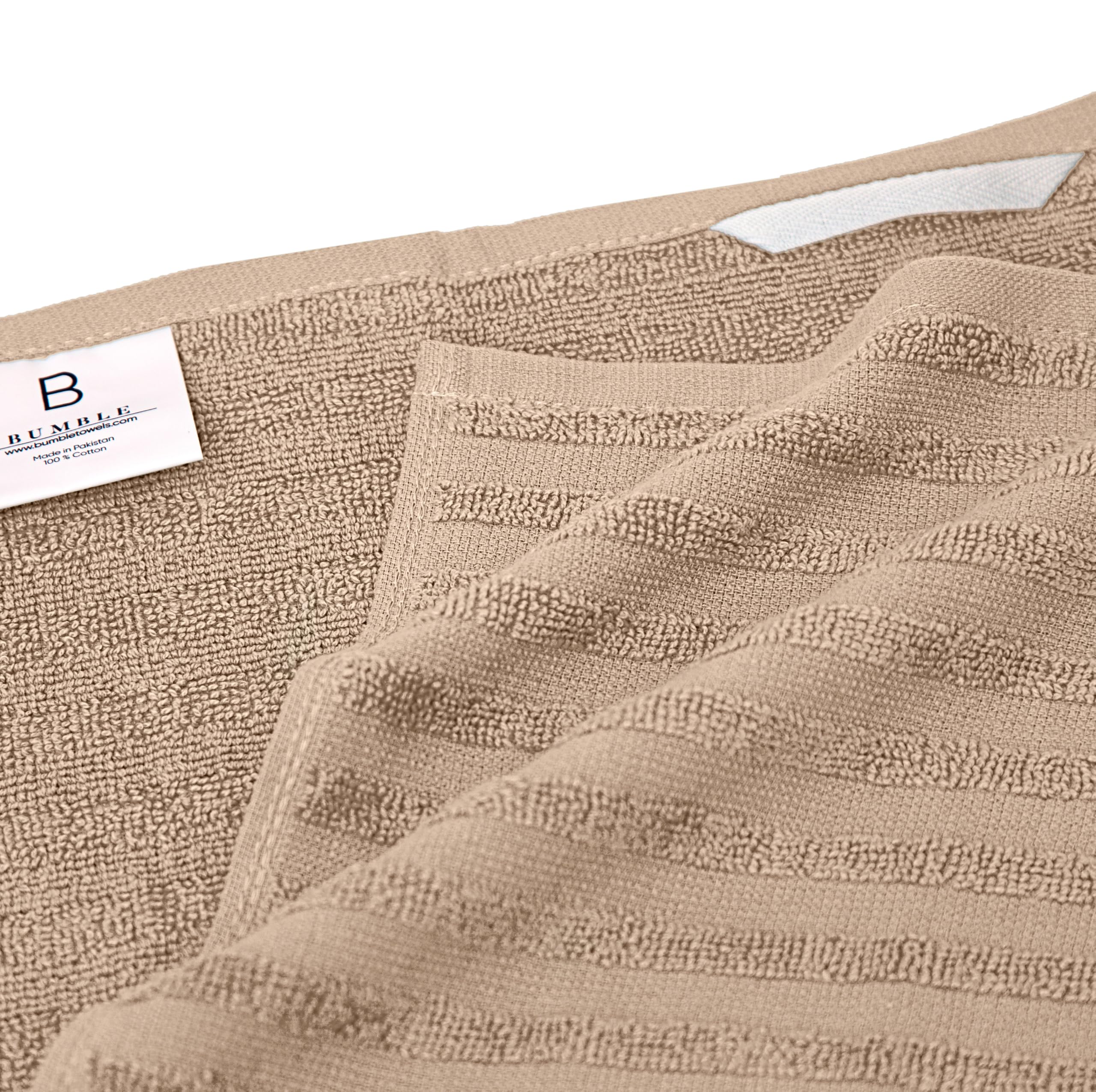Bumble Towels hanging loop detail for easy storage and faster drying