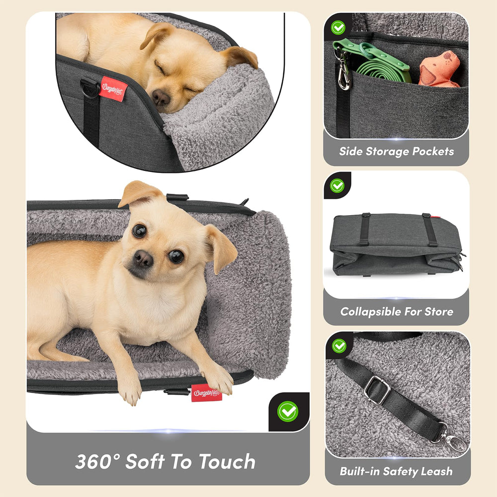 BurgeonNest raised front pillow supporting small pet neck and head