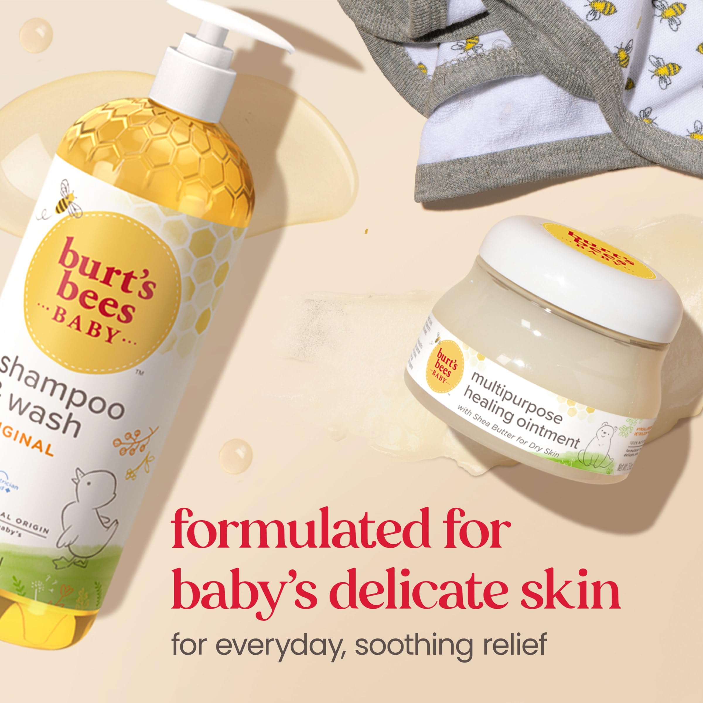 Visual representing fresh clean scent of Burt's Bees baby wash