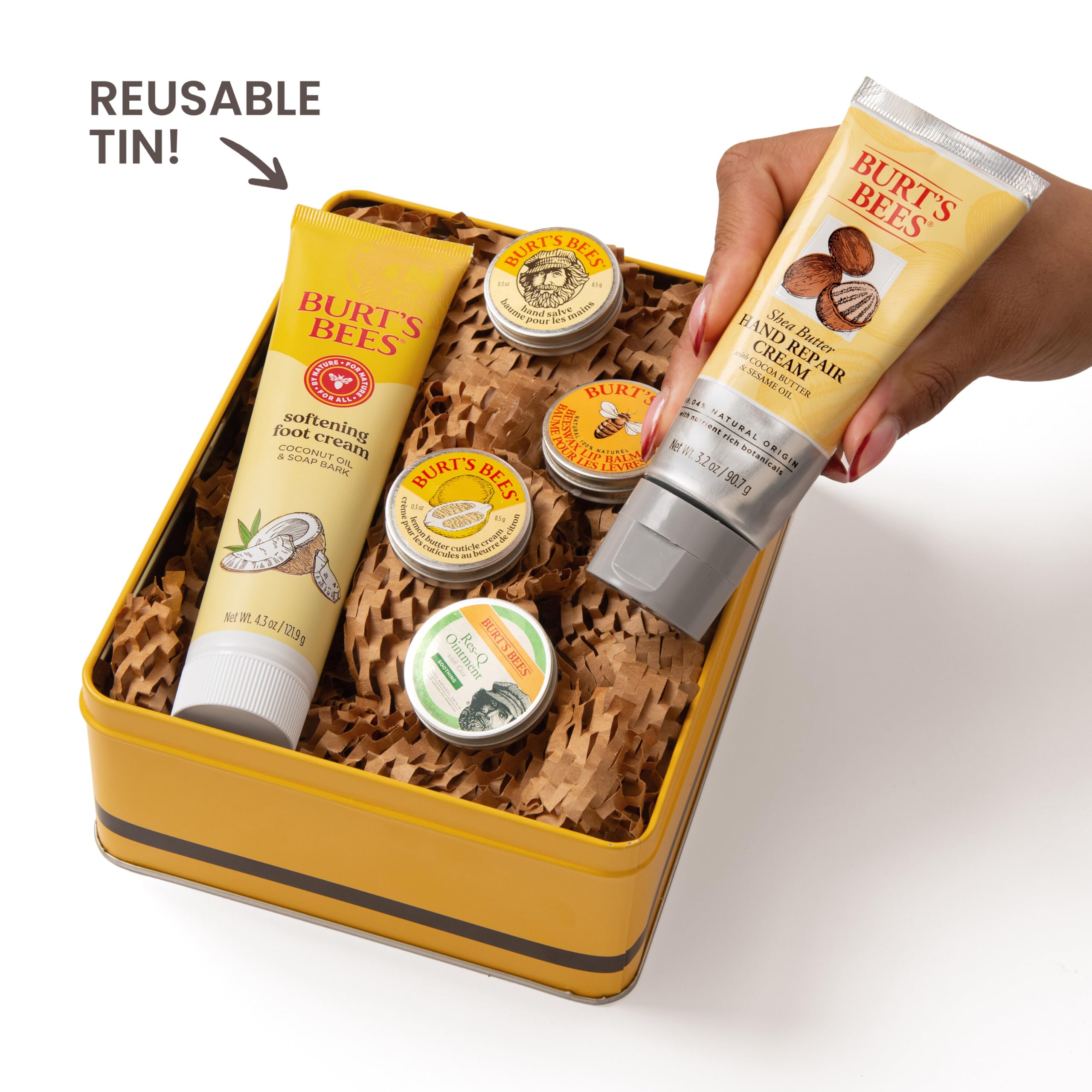 Burt's Bees coconut foot cream applied to heel showing deep moisturization benefit