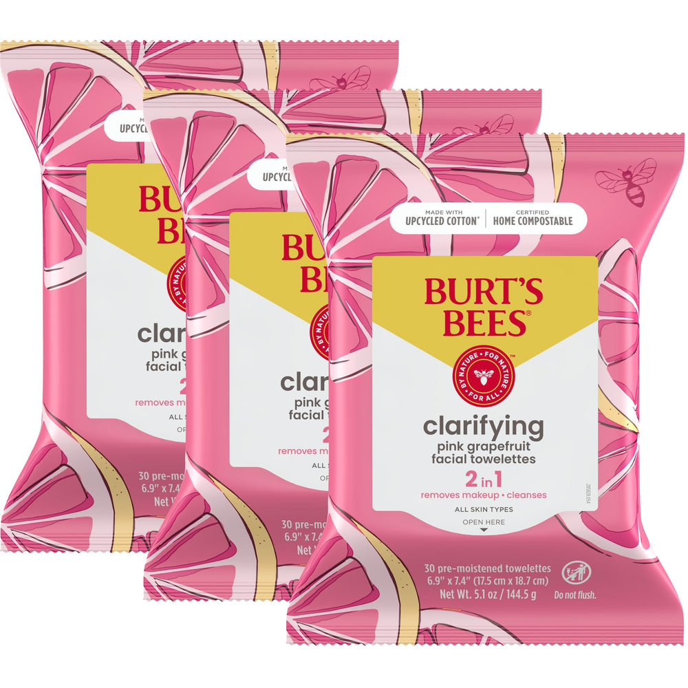 Burt's Bees front packaging showing pink grapefruit and product benefits