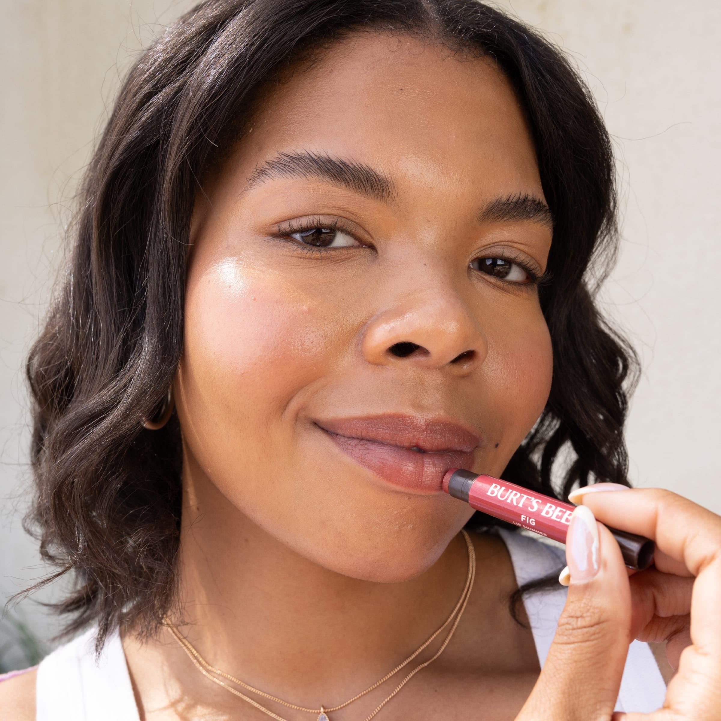 Burt's Bees guava before and after shows subtle color enhancement