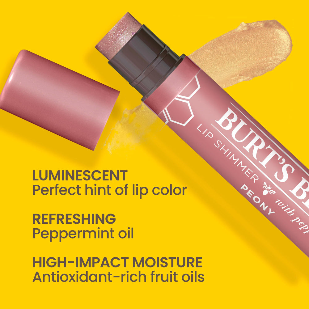 Burt's Bees tube with cap open ready for application offering quick, mess-free use
