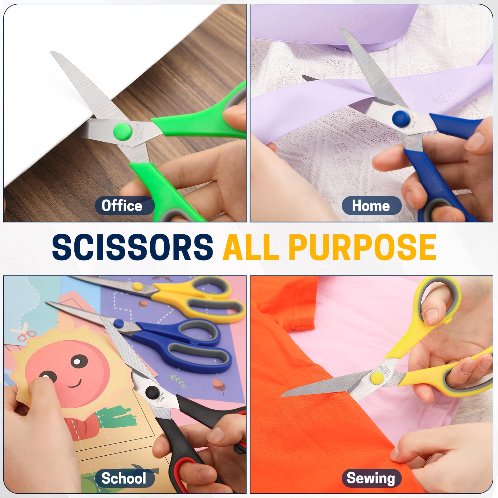 BURVAGY classroom table stocked with scissors for student projects