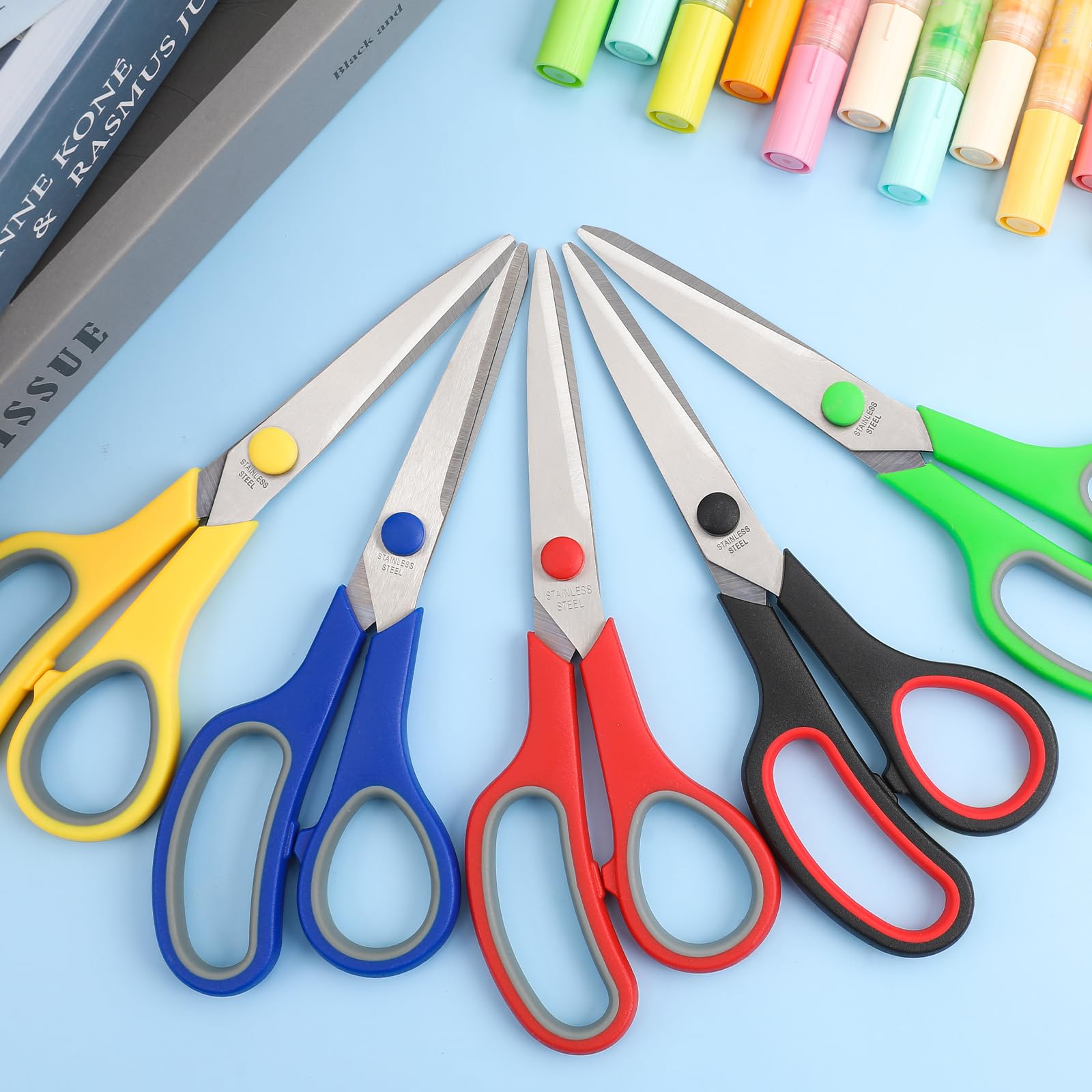 BURVAGY storage box keeping 24 scissors organized and accessible