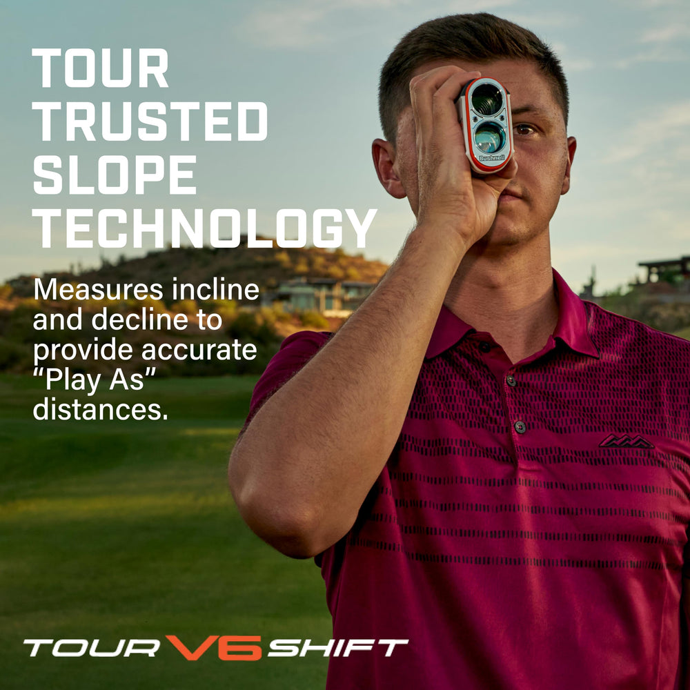 Bushnell Tour V6 Shift red Visual JOLT ring confirming flag lock for confidence