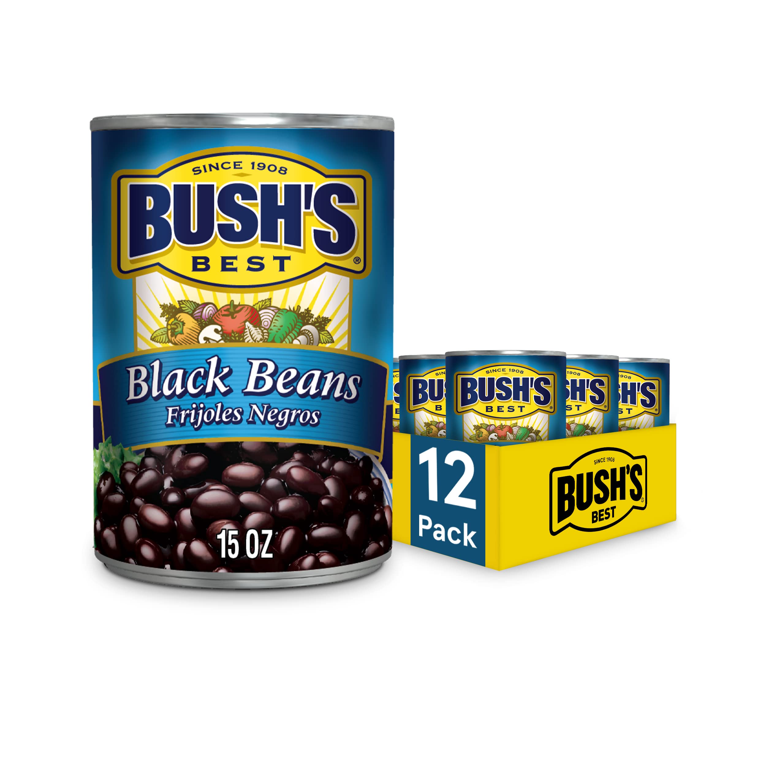 Bush's Best front packaging showing 15 oz can and brand