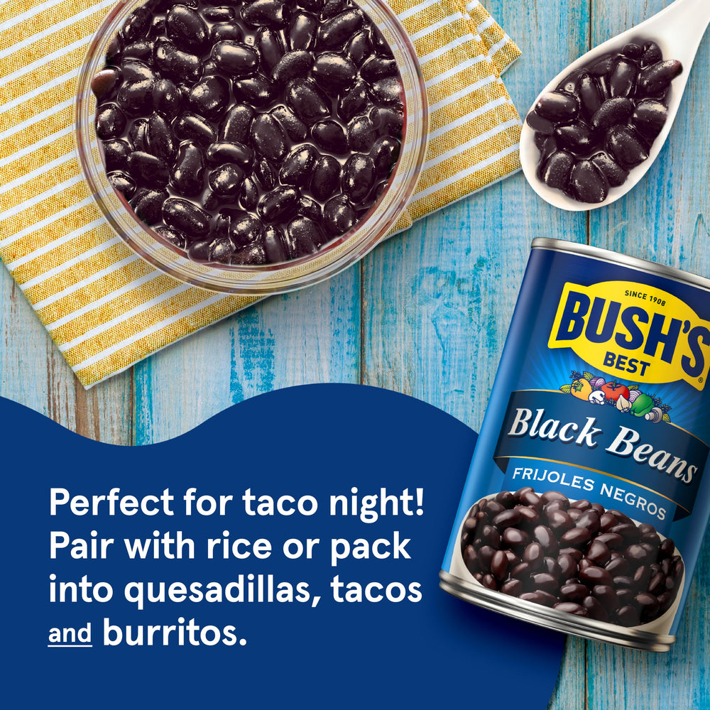 Bush's Best beans served with rice illustrating easy meal addition