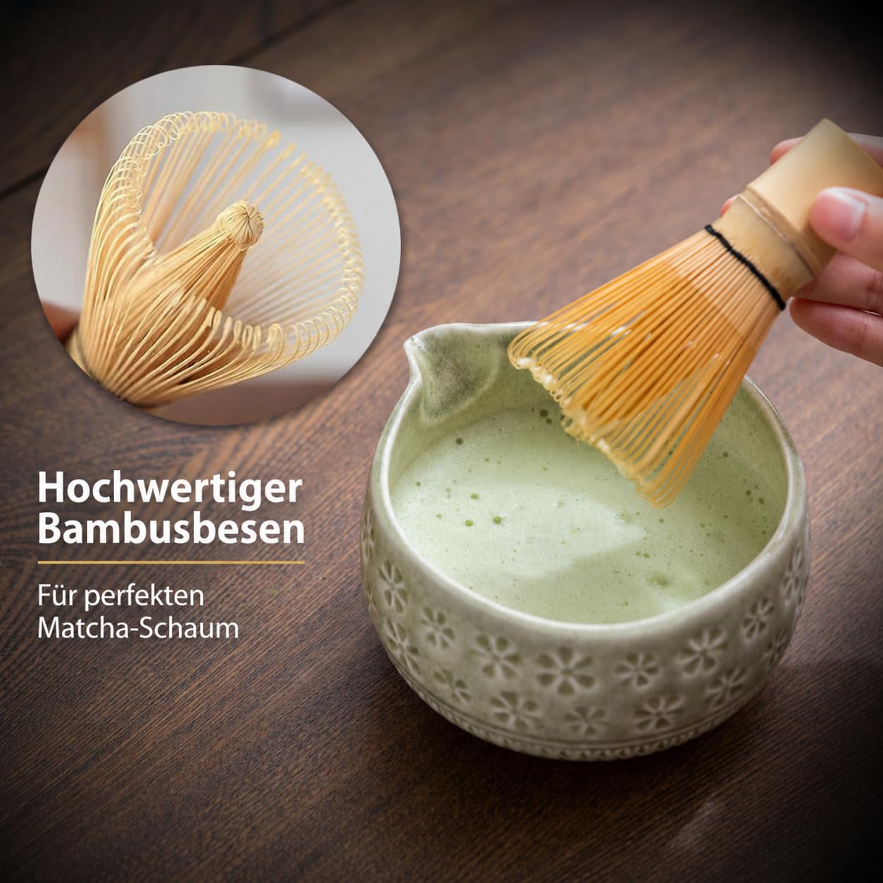 Buucup whisk holder and scoop rest arranged to preserve shape and keep surfaces tidy benefit