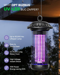 Buzbug LED close-up showing dual-band lights for improved attraction