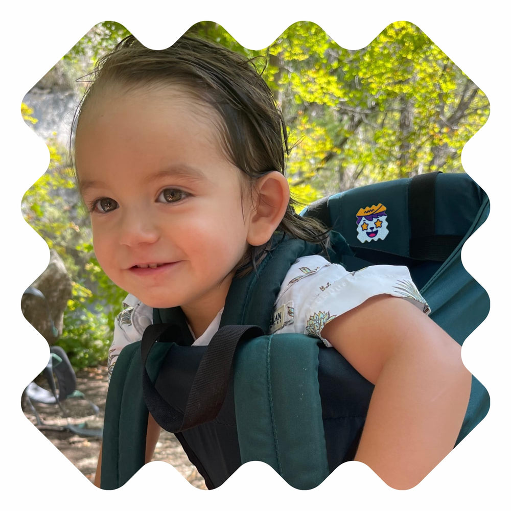 Open travel pouch with BUZZPATCH packs showing organization and travel-ready benefit