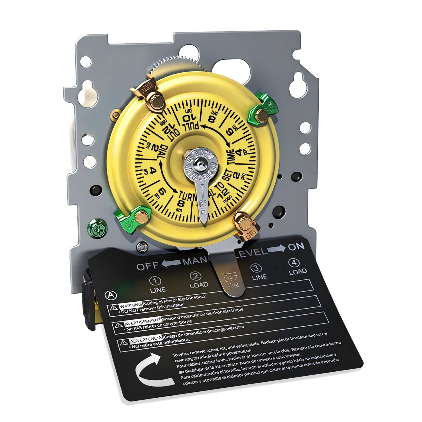 Bxmgr T104M front face showing 24-hour dial and controls for reliable scheduling