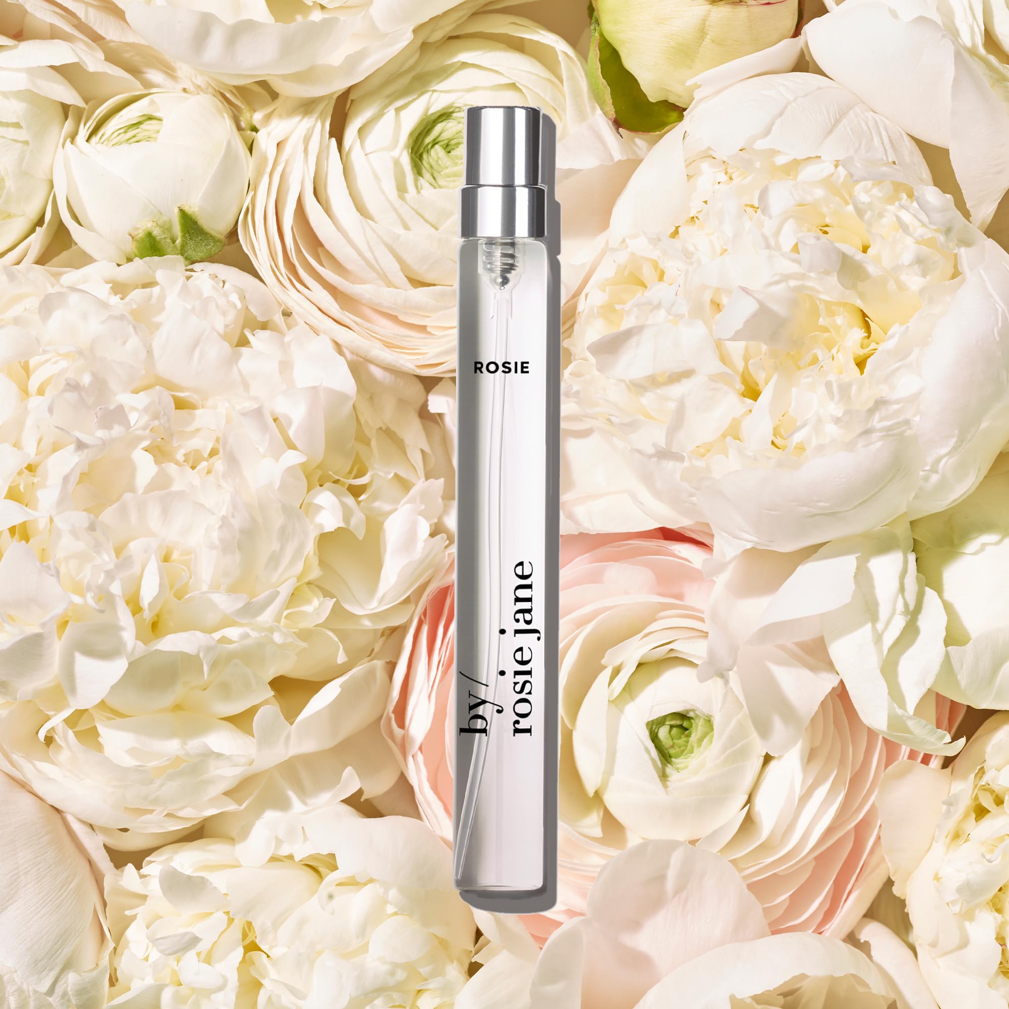 By Rosie Jane rose oil drop close-up illustrating natural ingredient and soft aroma