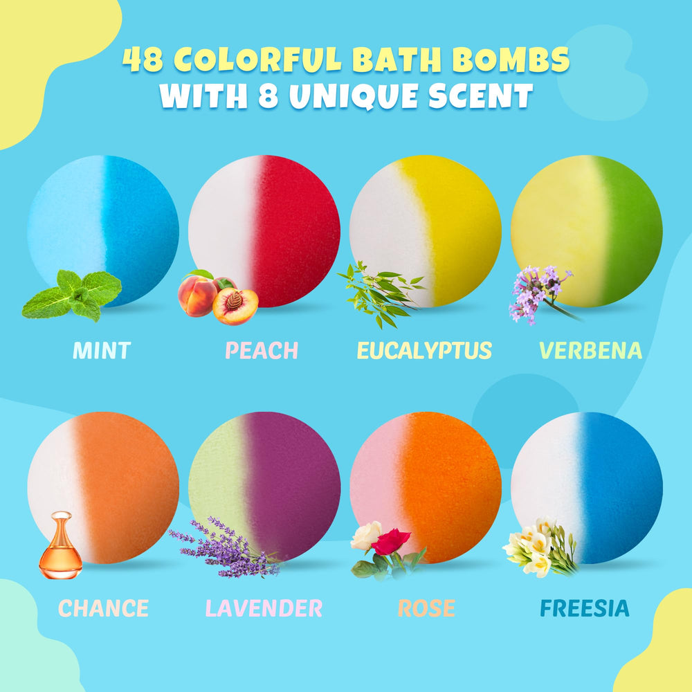 BYGGVIR bath bomb texture close-up showing colorful fizzable surface for bubbly baths