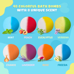 BYGGVIR bath bomb texture close-up showing colorful fizzable surface for bubbly baths