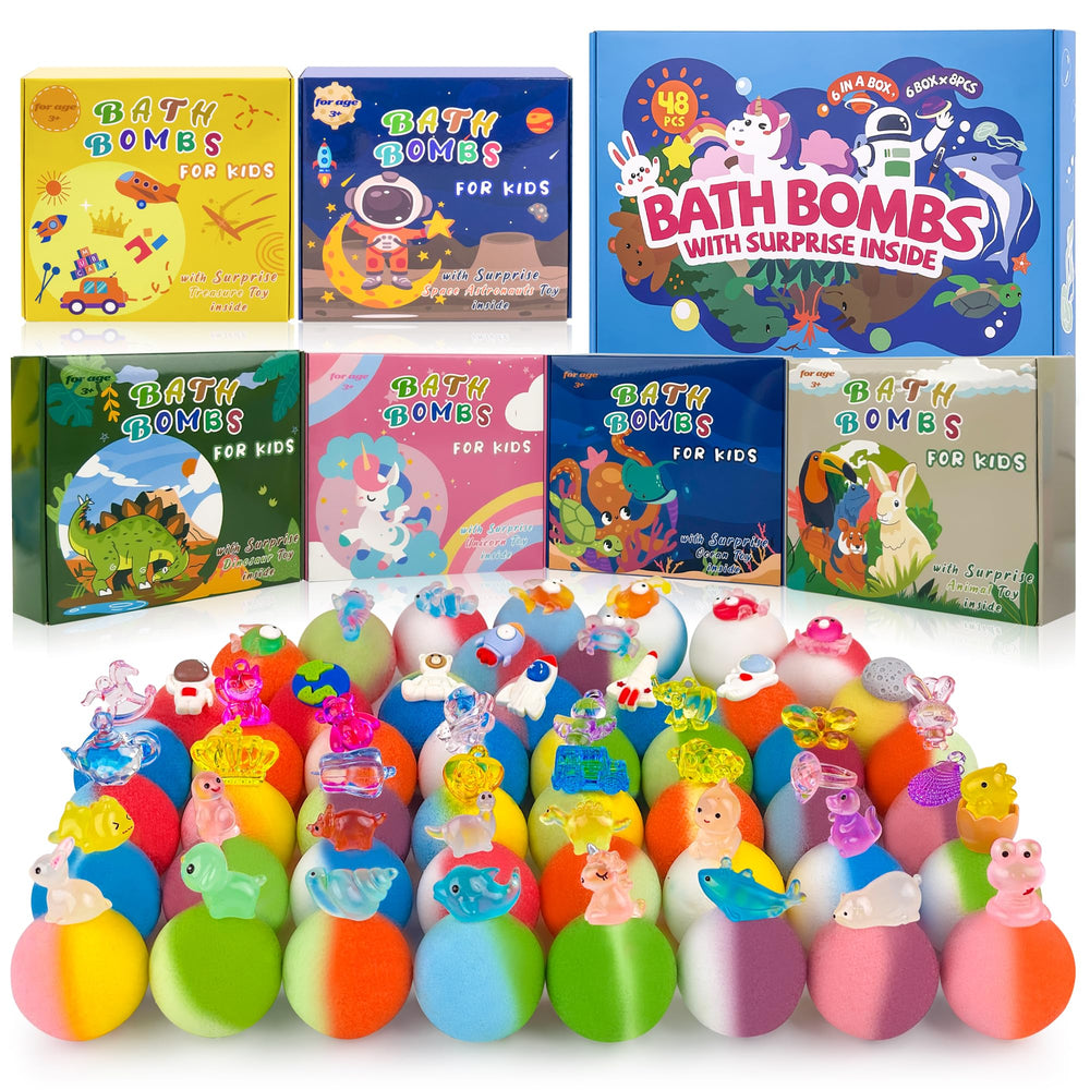 BYGGVIR front packaging showing 48 bath bombs and six mini gift boxes for gifting