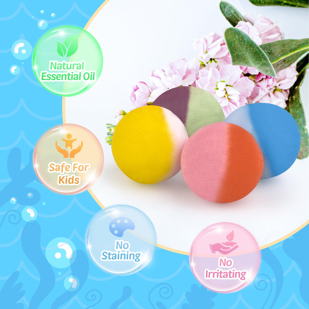 Glow-in-the-dark BYGGVIR toys lit at night adding fun to evening baths