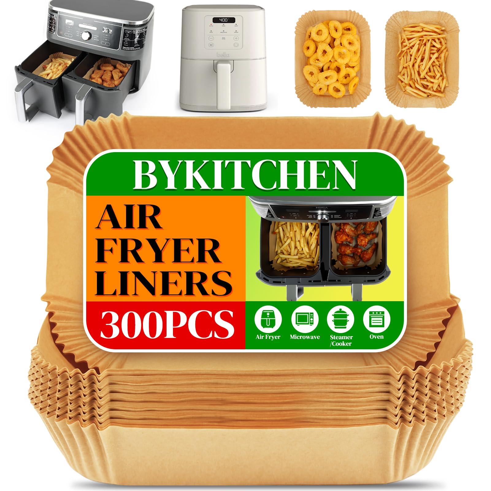 BYKITCHEN front packaging of 300-count liners showing value pack benefit