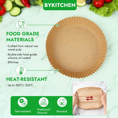 BYKITCHEN liner placed inside airfryer basket demonstrating protection