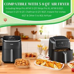 BYKITCHEN liner placed inside air fryer basket for easy food removal
