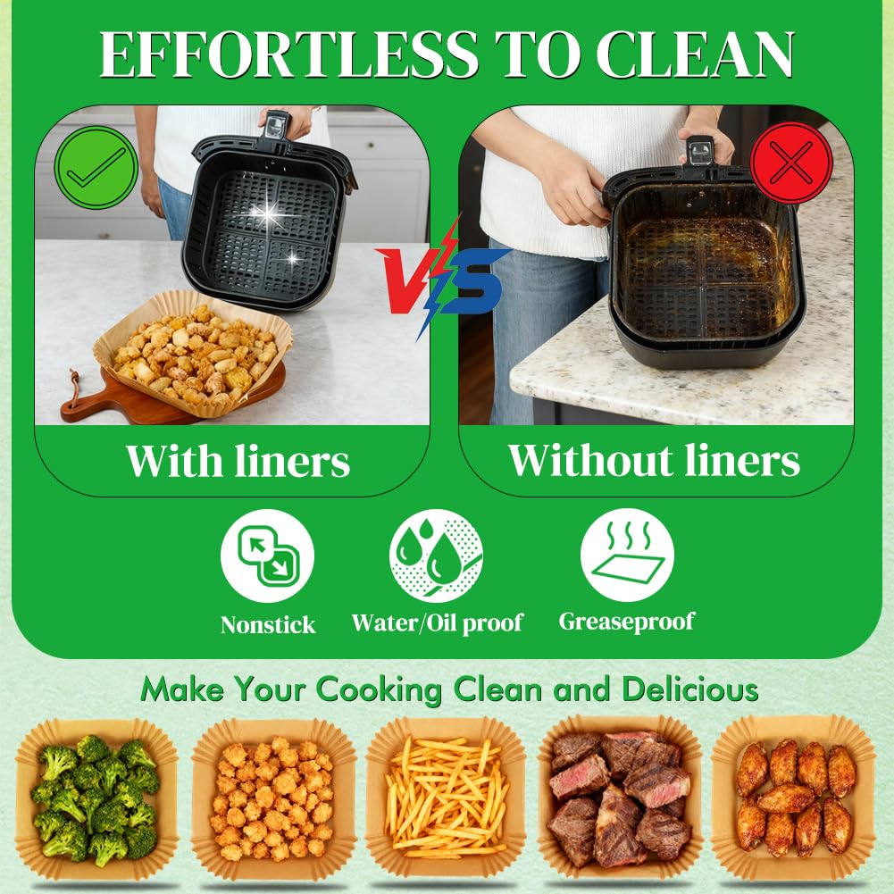BYKITCHEN liners stacked to show 8-inch scale and portion convenience
