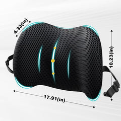 BYMECOST side profile highlighting raised center contour for precise lower-back alignment