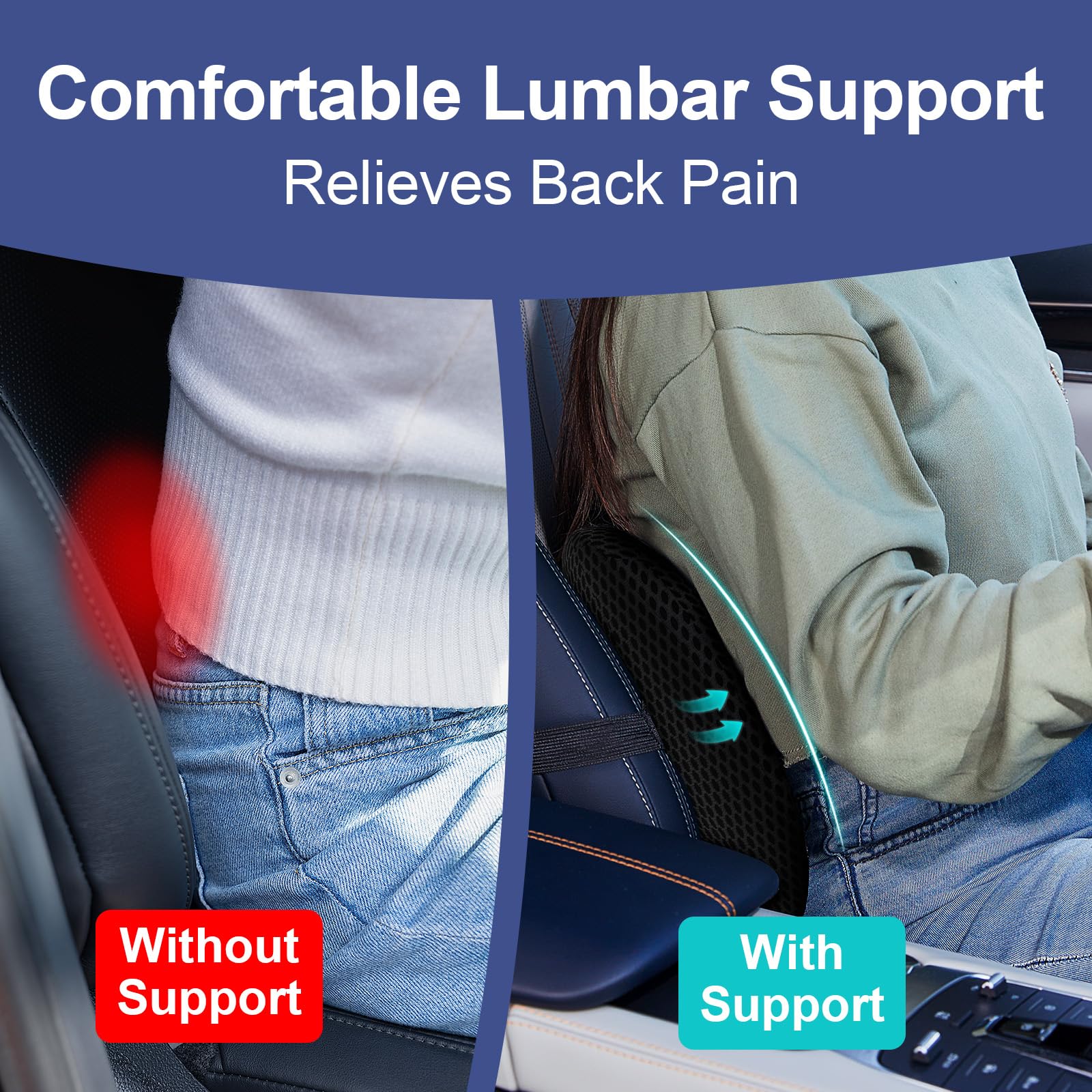 BYMECOST adjustable straps and buckle detail for secure fit on any seat