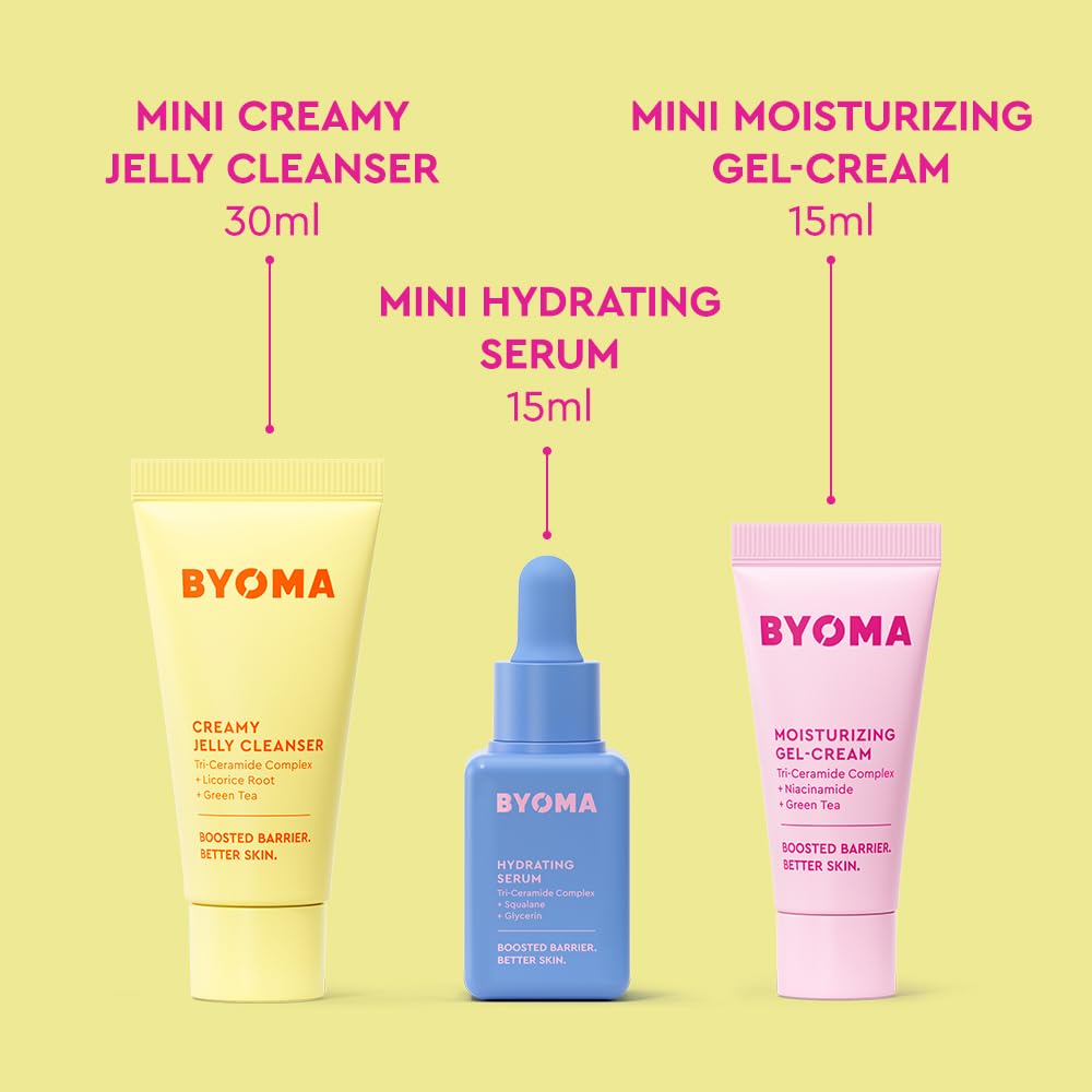 BYOMA creamy jelly cleanser texture close-up demonstrates gentle moisturizing feel