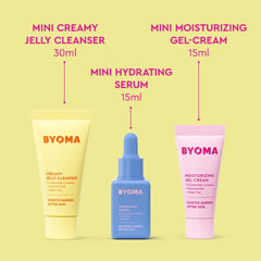 BYOMA creamy jelly cleanser texture close-up demonstrates gentle moisturizing feel