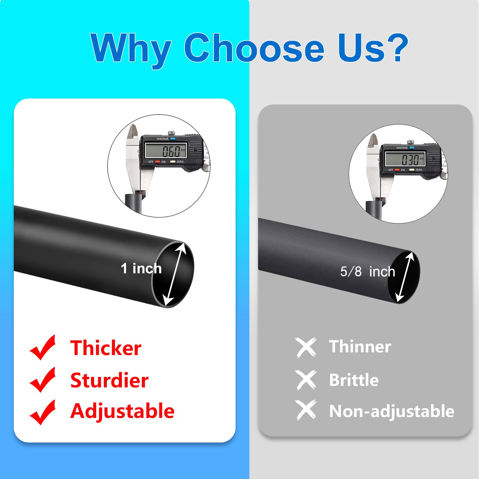 Byondeth matte black rod surface texture revealing durable coating and scratch resistance