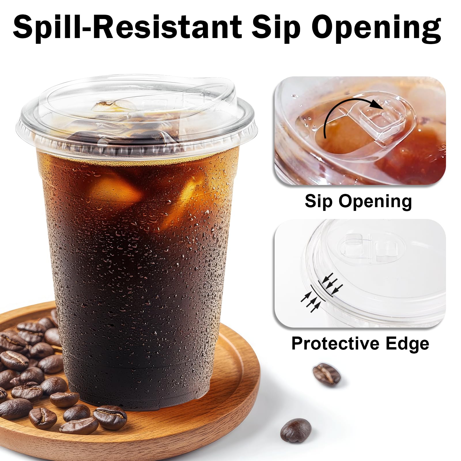 BYSNOW close-up of sip lid seal demonstrating leak-resistant performance
