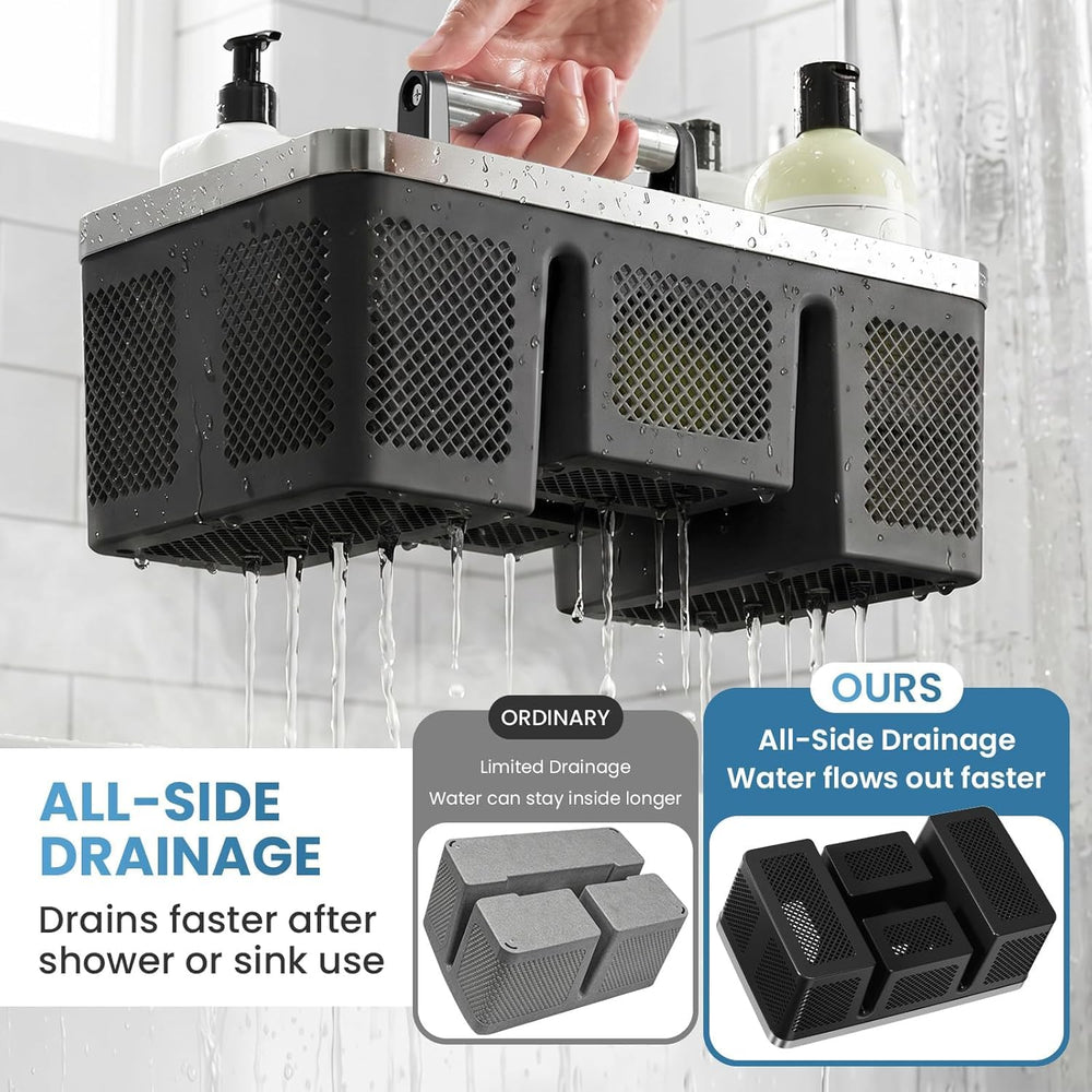 BYUNER top view showing four compartments for bottles and accessories