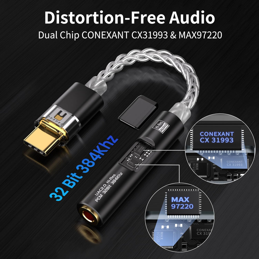 BZINK braided 8-strand copper-silver cable and USB-C connector highlight signal clarity