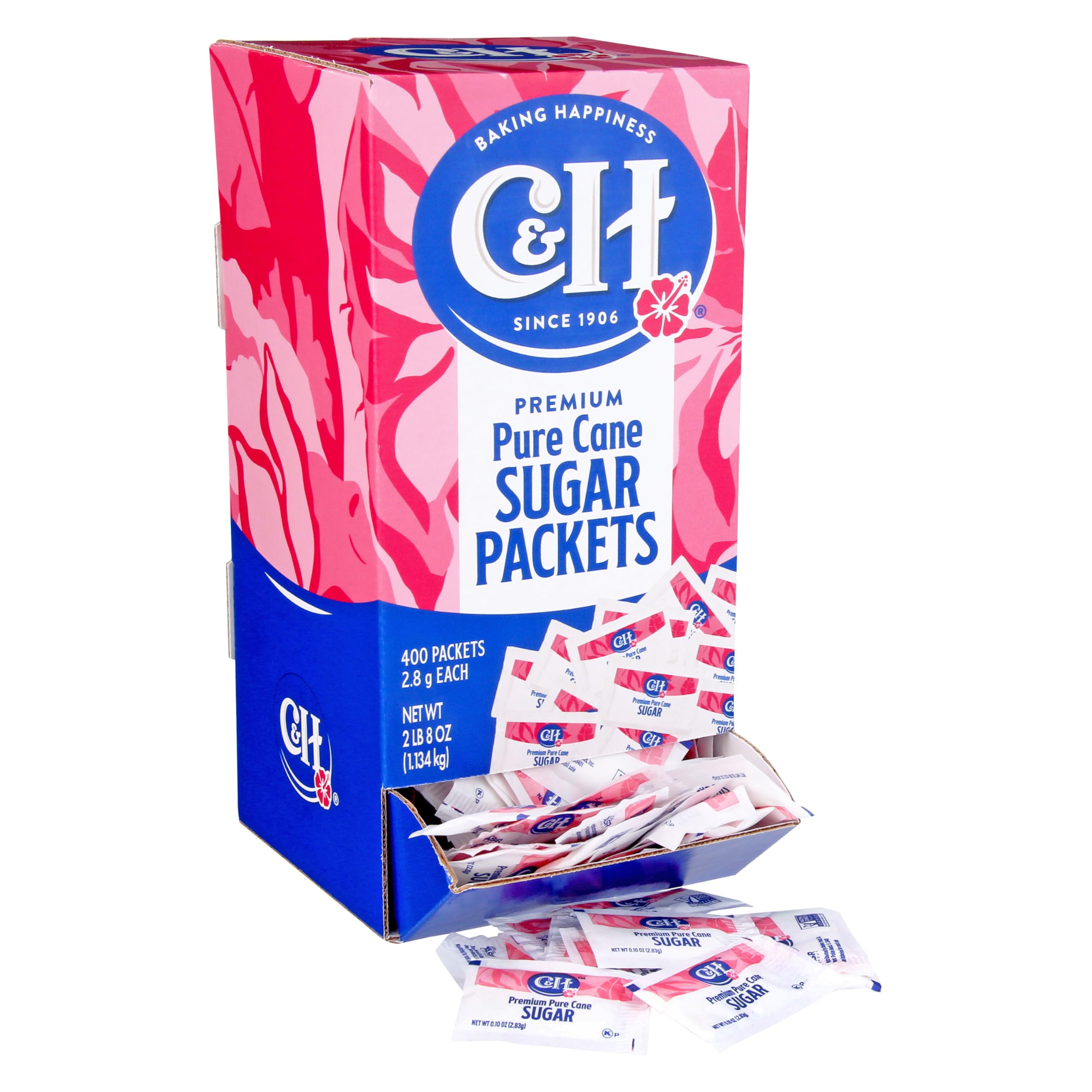 C&H front view of 400-count dispenser box showing neat presentation and quick access
