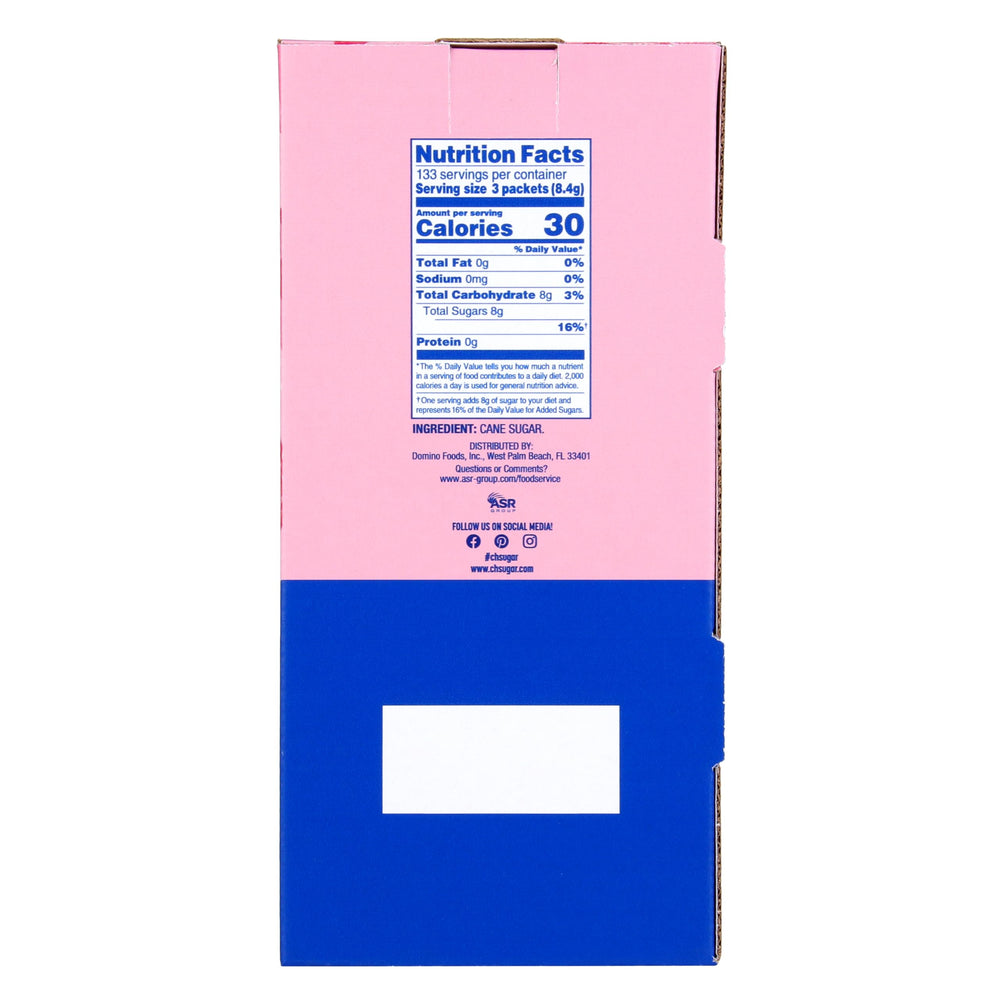 C&H close-up of a single sugar packet highlighting clean, pre-measured convenience
