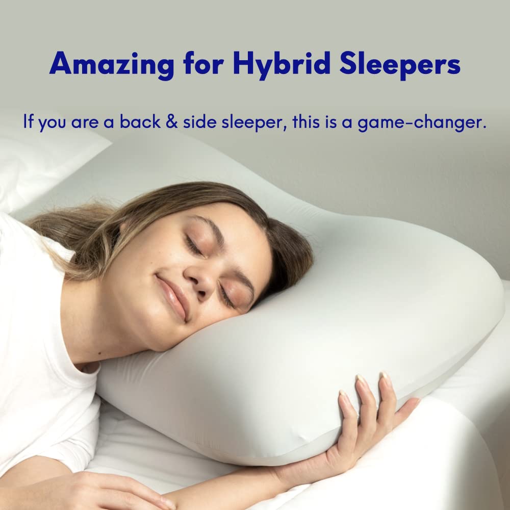 C CUSHION LAB pillow placed on bed illustrating supportive comfort and bedroom styling